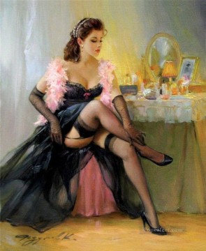 Pretty Lady KR 043 Impressionist Oil Paintings